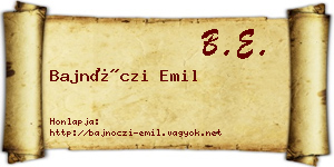 Bajnóczi Emil névjegykártya