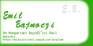 emil bajnoczi business card